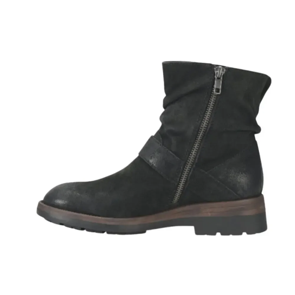 Born Womens Midway Slouch Ankle Booties US 9.5 M EU 40 Black Leather NIB